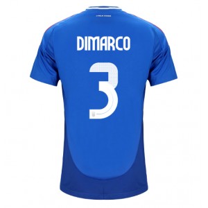 Fotbalové Dres Itálie Federico Dimarco #3 Domácí Oblečení ME 2024 Krátký Rukáv